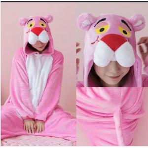 남여 성인 동물 플러시 Onesies 원피스 핑크 잠옷 잠옷 여성 남성 겨울 만화 플란넬 유니콘 코스프레 의상