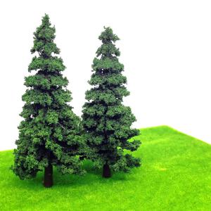 10pcs 1:87 규모 시뮬레이션 소나무 모델 삼나무 나무 풍경 소형 기차 철도 레이아웃 풍경 디오라마 Diy 장식 혼합