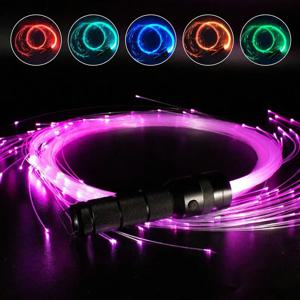 140pcs 0.75mm LED 광섬유 채찍 댄스 픽셀 공간 채찍 플래시 라이트 40 색상 모드 댄스 파티 라이트 쇼 EDM 음악 축제