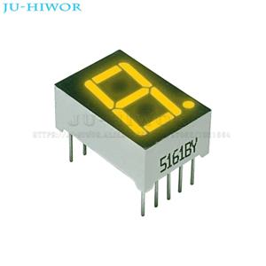 10pcs 0.56 인치 10 핀 5161AY 5161BY 1 비트 자리 7 세그먼트 노란색 LED 디지털 디스플레이 Digitron 일반 양극 음극 C-C C-A