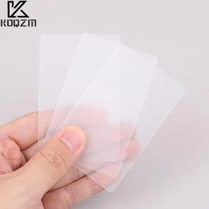 PVC 블랭크 투명 명함 플라스틱 방수 필기장, 학교 사무용품, 인쇄 없음, 10 개