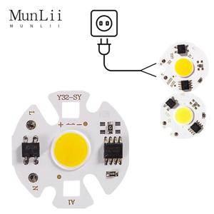 MunLii 필요 없음 드라이버 220V LED COB 칩 3W 5W 7W 10w 12w LED 칩 램프 스마트 IC LED 전구 홍수 빛 차가운 흰색 따뜻한 흰색