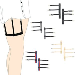 뜨거운 판매 남자 셔츠는 미끄럼 방지 잠금 클립으로 벨트를 유지합니다 셔츠를 꽉 조이는 다리 허벅지 조절 가능한 서스펜더 가터 잠금 스트랩