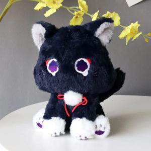 22cm 애니메이션 Scaramouche 고양이 귀여운 봉제 인형 Genshin Impact Wanderer 애완 동물 코스프레 박제 베개 장난감 생일 선물