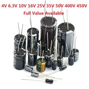 알루미늄 전해 캐패시터 고주파 저 ESR 47UF 330UF 470UF 1000UF 2200UF 20%, 6.3V, 10V, 16V, 25V, 63V, 100V, 400V, 2-50 개