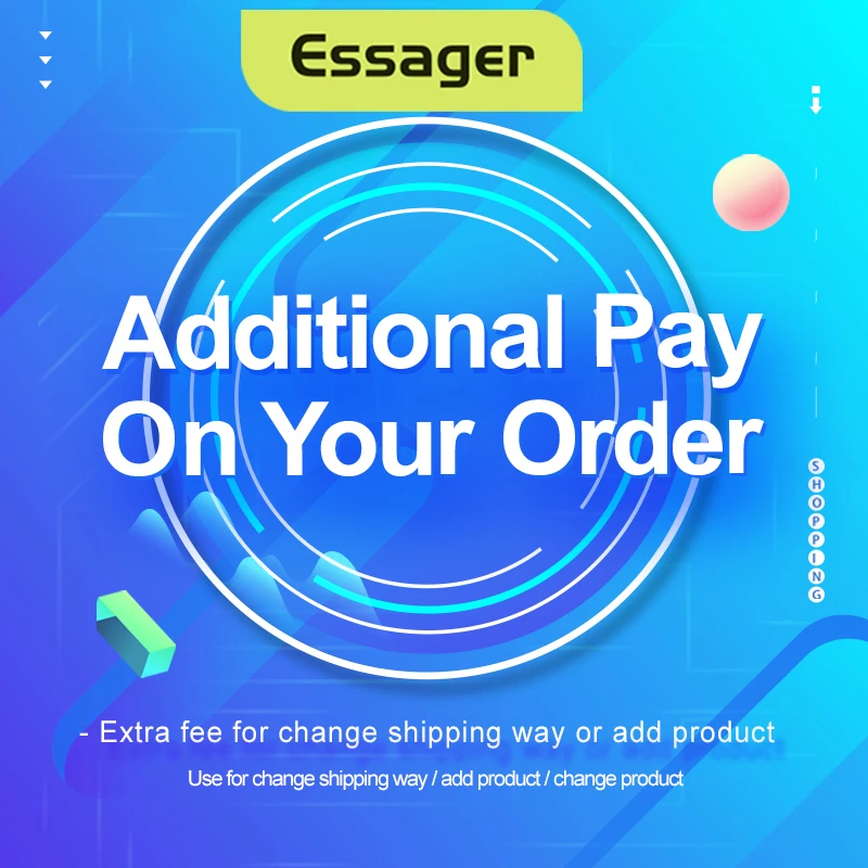Essager 주문에 대한 추가 지불(배송 방법 변경/제품 추가/제품 변경에 사용)