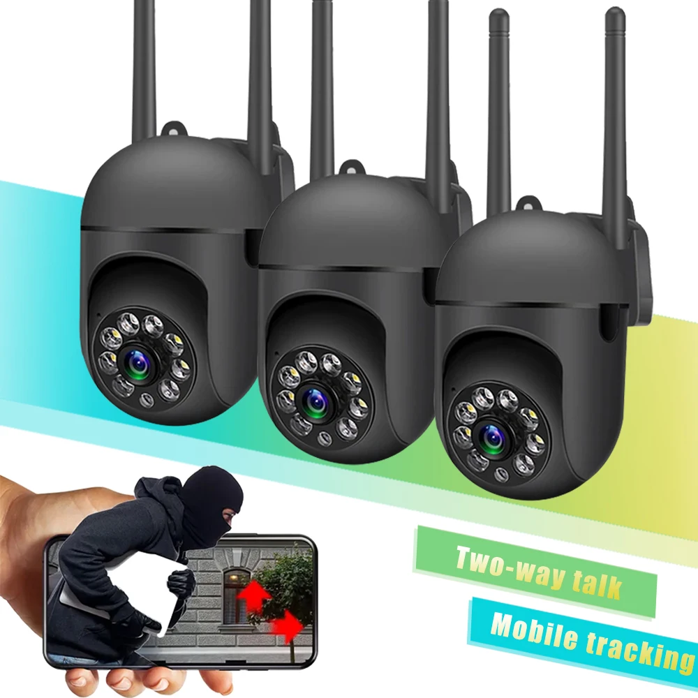 와이파이 감시 카메라 듀얼 렌즈 AI 인간 감지 알람 캠, 2MP 보안 PTZ IP 카메라, Yi lot 앱 지원 TF 음성 통화