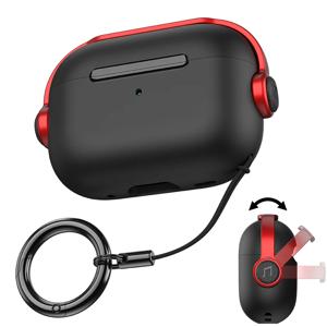 Airpods Pro 2 세대 2022 용 새 케이스 (끈 걸쇠 포함) Apple Air Pod 3 Pro 용 크리에이티브 헤드폰 잠금 이어폰 커버