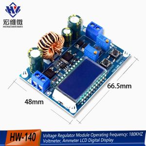 DC-DC 벅 부스트 컨버터 모듈, 조절식 스텝 업 다운 전압 조정기, LCD 디지털 전압계, 5.5-30V ~ 0.5-30V, 4A, 35W