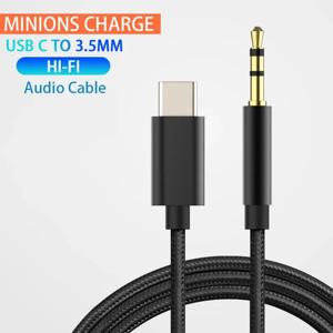Usb 유형 C ~ 3.5mm Aux 오디오 케이블 헤드셋 스피커 헤드폰 잭 어댑터 자동차 Aux for Samsung S20 Plus Note 20 S21 Ultra Tab S7