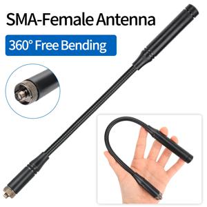 Baofeng 구즈넥 전술 안테나 SMA 여성 듀얼 밴드 144/430Mhz UV-5R 21 Pro Quansheng UV K6 용 접이식 워키 토키