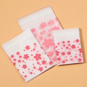 100pcs 플라스틱 포장 가방 꽃 자체 접착 가방 보석 선물에 대 한 OPP 파우치 비스킷 캔디 쿠키 포장