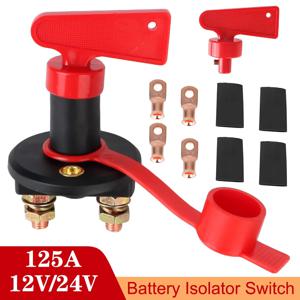 12V 24V 125A 배터리 아이솔레이터 단로기 메인 차단 킬 스위치 2 키 이동식 배터리 스위치 차량 자동차 보트 액세서리