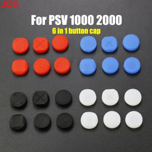 JCD 6 In 1 실리콘 미끄럼 방지 썸 스틱 그립 캡 조이스틱 Psvita PS Vita PSV 1000/2000 Slim 용 아날로그 보호 커버