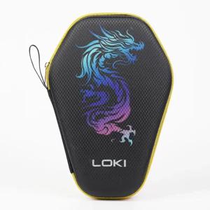 LOKI-낙하 방지 탁구 라켓 가방 파우치, 부드러운 지퍼, 중국 스타일, 호랑이 패턴 커버 보관