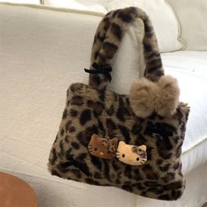 Sanrio Kawaii HelloKitty 플러시 핸드백 부드러운 인형 통근 토트 휴대용 플러시 가방 Satchel 배낭 친구를위한 크리스마스 선물