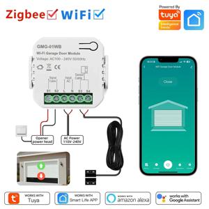 Tuya WiFi Zigbee 스마트 차고 도어 컨트롤러 오프너 범용 차고 도어 제어 스위치 Alexa Google 홈용 음성 제어