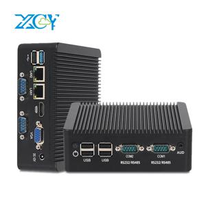 팬리스 산업용 미니 PC 펜티엄 J2900 4x 직렬 포트 RS232 RS485 2x 기가비트 이더넷 미니 PCIe 와이파이 4G LTE SIM 윈도우 리눅스