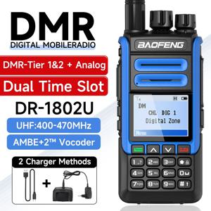 BAOFENG DR-1802U DMR 디지털 워키토키 듀얼 타임 슬롯 티어 1 + 2 듀얼 모드 햄, 여행용 양방향 라디오