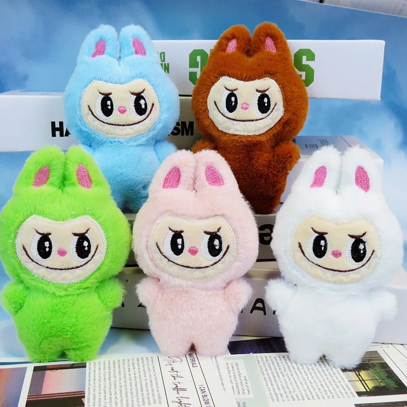 2023 새로운 labubu POPMART 버블 마르테 LABUBU 심장 마카롱 플러시 장난감 키 펜던트 선물 실험실 선물 인형 장난감