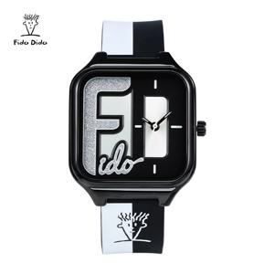 FIDODIDO Qixi 키즈 트렌드 작은 사각형 마카롱 아이스크림 색 구성표 패션 남성과 여성 커플 시계 FD2327-932