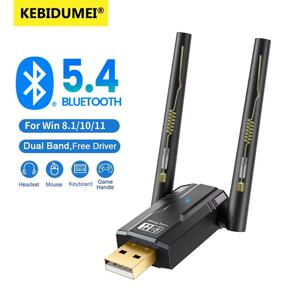 150m Bluetooth 5.4 USB 어댑터 5.3 Windows 11/10/8.1 용 동글 드라이버 무료 마우스 키보드 오디오 수신기 송신기 Bluetooth