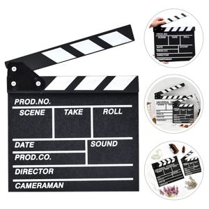 1Pc 감독 물막이 판자 나무 영화 Clapperboard 필름 클래퍼 사진 소품 칠판 프리젠 테이션 용품 클래퍼