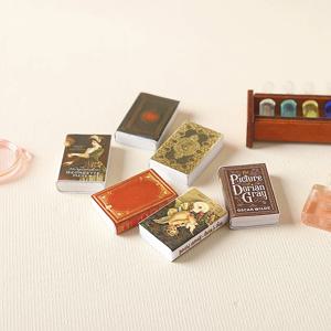6Pcs 1:12 인형 집 미니어처 도서 만화책 작은 책 미니 모델 어린이 놀이 장난감 인형 집 액세서리 척