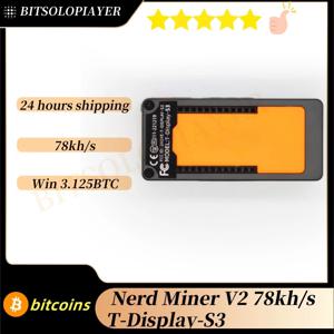 NerdMiner V2 T 디스플레이 S3 비트코인 ​​솔로 복권 광부 NerdMiner V2.0 78KH/s 해시레이트 업그레이드된 BTC 로또 기계