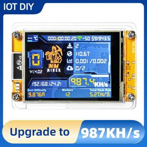 NMMiner NerdMiner V2 해시레이트 965KH/s 비트코인 ​​럭키 마이너 ESP32 2.8인치 솔로 복권 스마트 디스플레이 암호화 ESP32-2432S028R DROOM