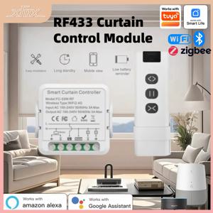 Tuya 스마트 WiFI/Zigbee RF 커튼 스위치 모듈, 롤러 블라인드 셔터 전기 모터 타이밍 음성 작업, Alexa Google 홈