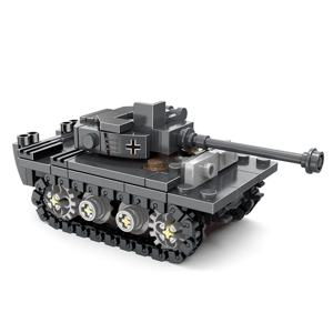 제2차 세계 대전 WW2 육군 군인 SAWT 군인 킹 타이거 무거운 탱크 DIY 모델 ​ 빌딩 블록 벽돌 어린이 장난감