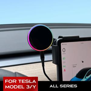 자동차 전화 마운트 홀더 Tesla Model 3 Y HIGHLAND LAUNCH BYD 액세서리 2025 용 15W 자기 Magsafe Macsafe 무선 충전기
