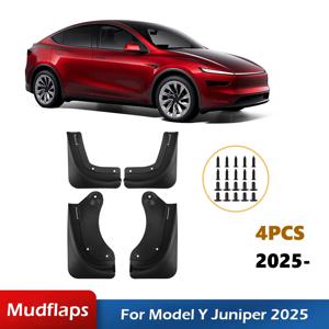 Tesla Model Y Juniper 2025 머드 가드 머드 플랩 Anti-Snow Anti-Sand Splash 전면 후면 머드 플랩 가드 자동차 액세서리