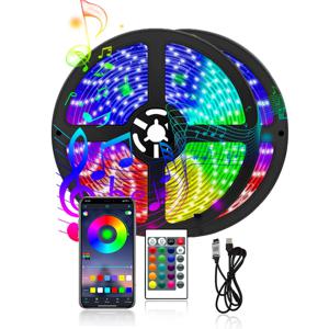 RGB 5050 LED 조명 룸 음악 동기화 LED 조명 벨트 1m 2m 3m 4m 5m 유연한 리본 침실 장식 TV 백라이트