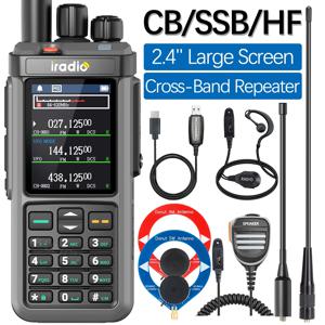 Iradio UV-98 PLUS 10W 워키 토키 풀 밴드 HF 햄 라디오 USB LSB CW CB LW MW SW SSB 크로스 밴드 리피어 2.4 