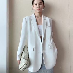 여성용 화이트 정장 재킷, 한국 버전, 루즈 온라인 연예인, 전문 캐주얼 패션, 작은 정장 재킷, 2022 신상