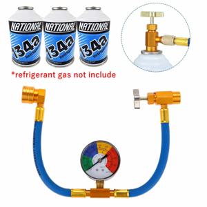 Freon-r134a 자동차 에어컨 리필 호스 키트, 저압 에어컨 밸브 코어 r134a 실린더 냉매 도구