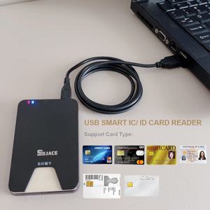 은행 카드 용 USB 스마트 카드 리더기 Windows 8 10 용 IC/ID EMV 카드 리더기 USB-CCID ISO 7816 전자 Dni 리더기 스페인 Id 카드