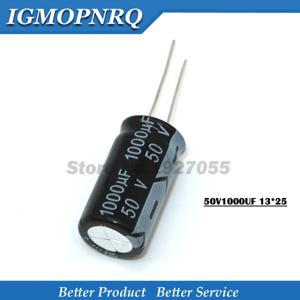 10PCS 50V1000UF 13*25mm 1000 미크로포맷 50V 13*25 알루미늄 전해 콘덴서 새로운