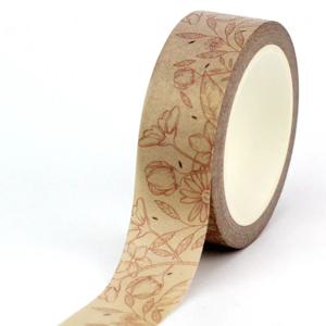 1PC. 10M 장식 빈티지 크래프트 실루엣 꽃 Washi 테이프 일기 선물 포장 접착 마스킹 테이프 귀여운 저널 편지지