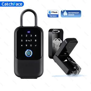 IP65 벽걸이 키 박스, 소형 컨테이너, 야외 방수, 안전한 보안 암호, 지문, Tuya 또는 TTLock 앱, 도난 방지 상자