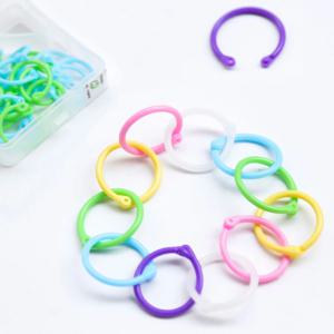 10pcs 15/24/30mm 다채로운 느슨한 잎 바인더 반지 노트북 Scrapbooking 앨범 달력 책 바인딩에 대 한 플라스틱 작은 분할