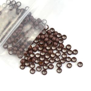 500개 3.0mm 헤어 링 비즈 헤어 익스텐션용 마이크로 헤어 익스텐션 링/링크/비즈 실리콘 없음