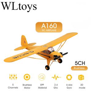 RTF 브러시리스 모터 리모컨 비행기, RTF 2.4G, 3D 6G, Wltoys A160 업그레이드 J3-CUB, 비행 준비 완료, 핫 세일