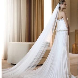 2/3/5 M 화이트 아이보리 웨딩 베일 빗 신부 모자를 쓰고 있죠 Vestido De Noiva Soft Tulle 신부 액세서리