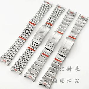 Neiton 20MM 실버 대통령 솔리드 팔찌 904L 스테인레스 스틸 글라이드 잠금 걸쇠 손목 밴드 서브 로그 NH34 NH35 시계 케이스