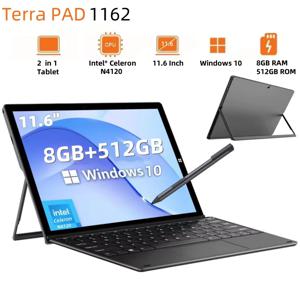 2025 새로운 PAD1162 11.6 인치 Windows 10 태블릿 Intel Celeron N4120 1920 x 1080 IPS 8GB DDR3-RAM 512GB EMMC ROM 2 x USB 3.0 WIFI