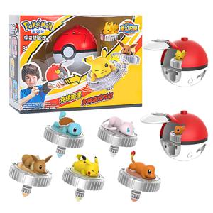 포켓몬 스피닝 탑 볼 장난감 액션 피규어 오리지널 피카추 Charmander Squirtle Mew Eevee 박스 자이로 스핀 배틀 게임 Poke child
