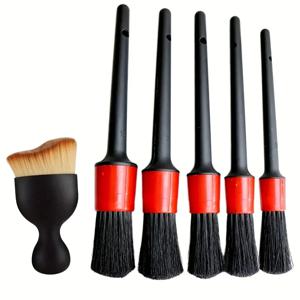 1/2/5/6Pcs 세차 관리 자세히 브러쉬 세트 청소 바퀴 대시 보드 통풍구 및 기타 자동차 청소 브러쉬 자동차 액세서리